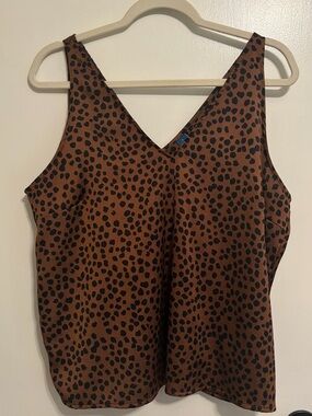 Old Navy Brown Leopard-Print V-Neck Camisole